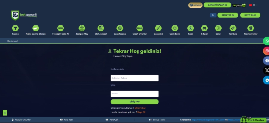 BetGaranti kayıt işlemleri: adım adım üyelik rehberi